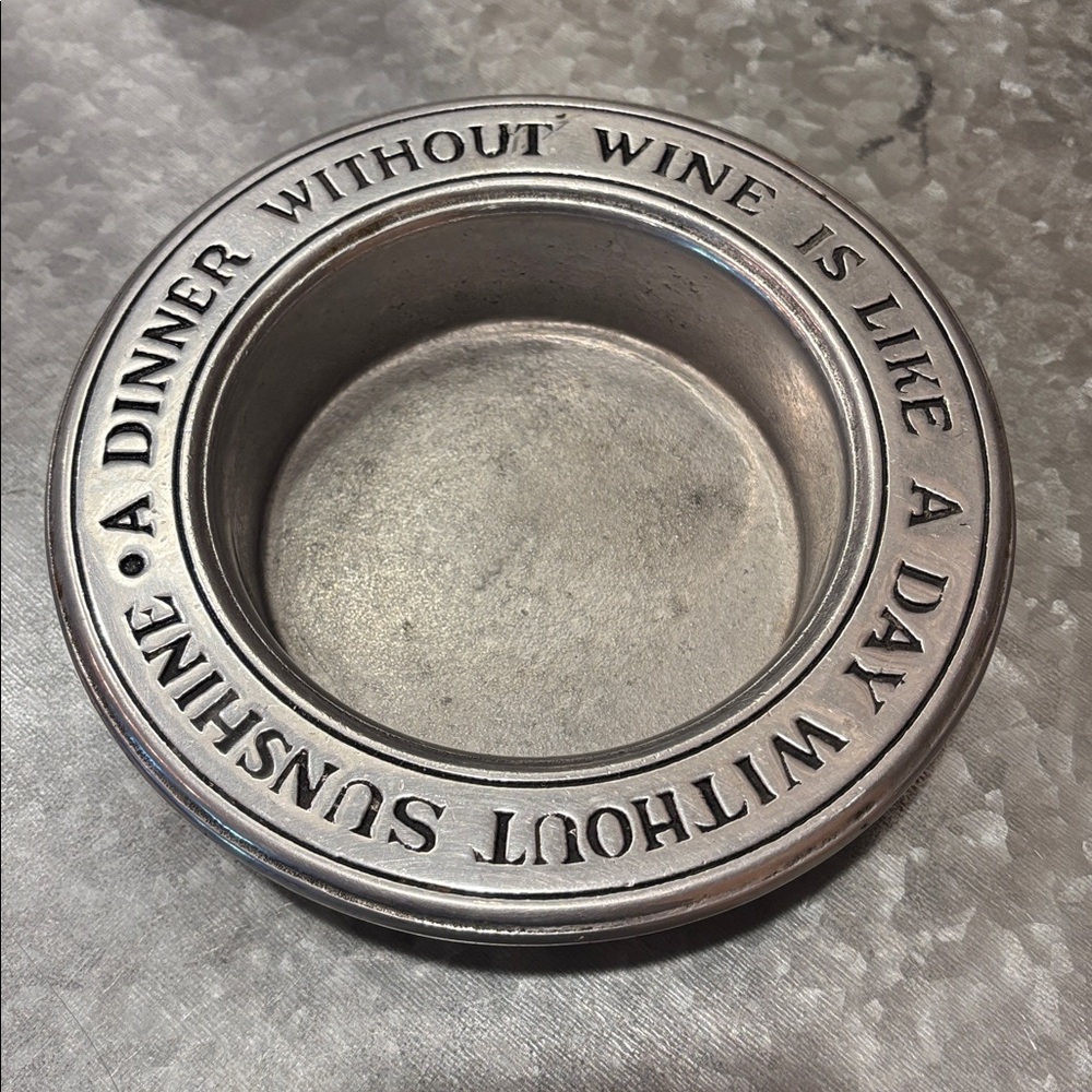 Wilton Armetale A Dinner Without Wine Pewter Wine Caddy Holder Vintage